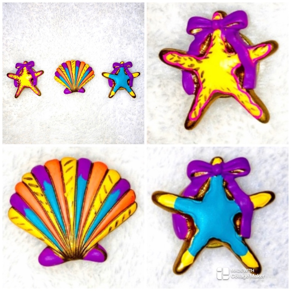 ☀️ New Quacker Factory Summer/Beach/Ocean Theme Button Covers Lot of 3